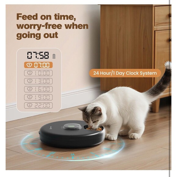 New Bemoony Automatic Pet Cat Feeder Wet Food Dispenser with Ice Packs Timer - Picture 7 of 16